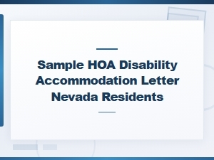 Sample Hoa Disability Accommodation Letter for Nevada Residents