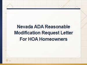 Nevada Ada Modification Request Letter for Hoa Homeowners