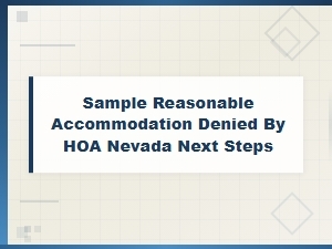 What to Do When an Hoa Denies Accommodation in Nevada